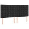 Tête de lit Noir 180x5x118/128 cm Velours 622625622625