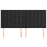 Tête de lit Noir 180x5x118/128 cm Velours 622625622625