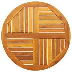 Dessus de table Ø70x2 cm rond bois massif d'acacia 622628622628