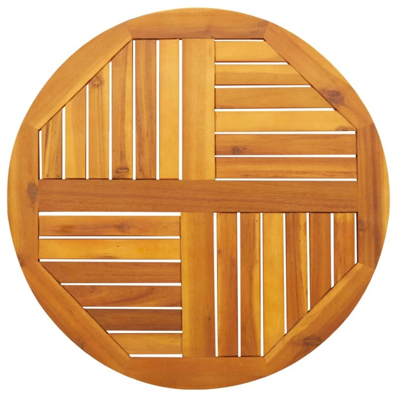 Dessus de table Ø70x2 cm rond bois massif d'acacia 622628622628