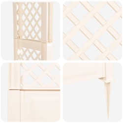 Arche à roses avec pointes Blanc 97 x 43 x 218 cm PP 622629622629