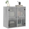 Armoire murale avec portes en verre sonoma gris 68x37x68,5 cm 622634622634
