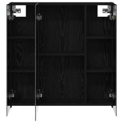 Armoire Miroir de Salle de Bain Chêne noir 70 x 14,5 x 70 cm 622635622635