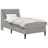 Cadre de lit avec matelas Gris clair 90 x 200 cm Velours 622638622638