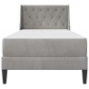 Cadre de lit avec matelas Gris clair 90 x 200 cm Velours 622638622638