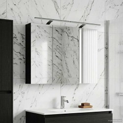 Armoire Miroir de Salle de Bain Chêne noir 100 x 14,5 x 70 cm 622651622651