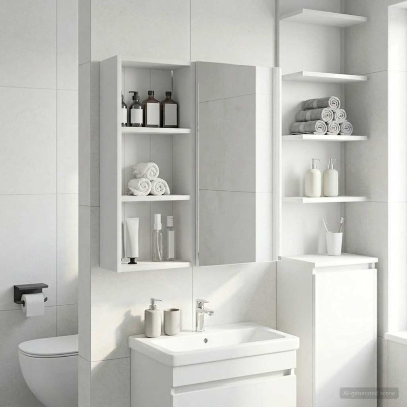 Armoire murale de salle de bain Blanc 30 x 14 x 70 cm 622653622653