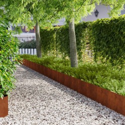 Bordure de Pelouse 20 pcs 100 x 22 cm Acier Rouillé 622657622657