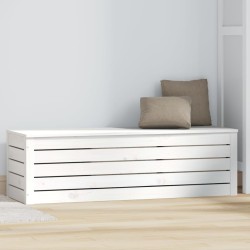 Boîte de rangement Blanc 109x36,5x33 cm Bois massif de pin 622660622660