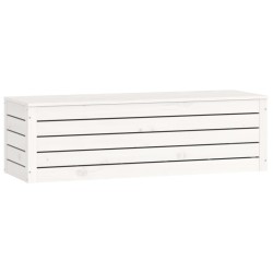 Boîte de rangement Blanc 109x36,5x33 cm Bois massif de pin 622660622660
