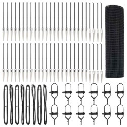 Clôture en fil soudé avec pointes 100 x 0,5 m Gris Maille 622664622664