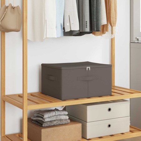 Boîte de rangement Gris 43 x 34 x 23 cm Tissu intissé 622667622667