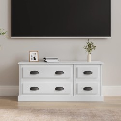 Meuble TV blanc brillant 100x35,5x45 cm bois d'ingénierie 622668622668