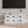 Meuble TV blanc brillant 100x35,5x45 cm bois d'ingénierie 622668622668