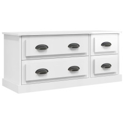 Meuble TV blanc brillant 100x35,5x45 cm bois d'ingénierie 622668622668