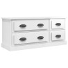 Meuble TV blanc brillant 100x35,5x45 cm bois d'ingénierie 622668622668