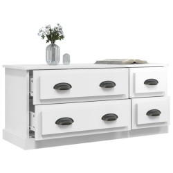 Meuble TV blanc brillant 100x35,5x45 cm bois d'ingénierie 622668622668