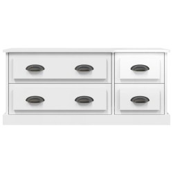 Meuble TV blanc brillant 100x35,5x45 cm bois d'ingénierie 622668622668