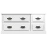 Meuble TV blanc brillant 100x35,5x45 cm bois d'ingénierie 622668622668