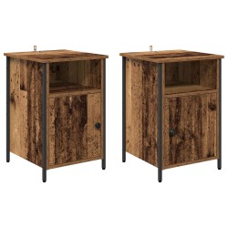 Cabinet de chevet 2 pcs Bois ancien 40 x 42 x 60 cm 622670622670