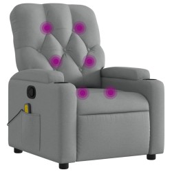 Fauteuil de massage inclinable gris clair tissu 622675622675