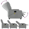 Fauteuil de massage inclinable gris clair tissu 622675622675