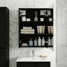 Armoire Miroir de Salle de Bain Chêne noir 43 x 16 x 62.5 cm 622677622677