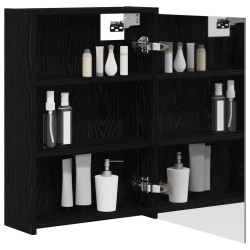 Armoire Miroir de Salle de Bain Chêne noir 43 x 16 x 62.5 cm 622677622677
