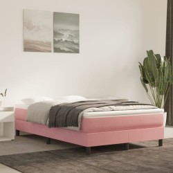 Matelas de lit à ressorts ensachés fermeté moyenne Rose 120x200x20 cm Velours 622680622680