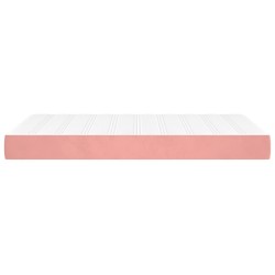Matelas de lit à ressorts ensachés fermeté moyenne Rose 120x200x20 cm Velours 622680622680