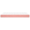 Matelas de lit à ressorts ensachés fermeté moyenne Rose 120x200x20 cm Velours 622680622680