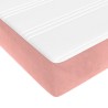 Matelas de lit à ressorts ensachés fermeté moyenne Rose 120x200x20 cm Velours 622680622680