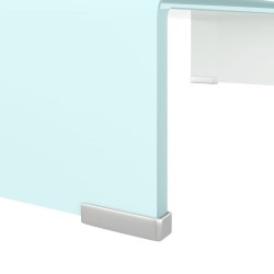 Meuble TV/Support pour moniteur 60x25x11 cm verre vert 622686622686