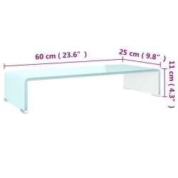 Meuble TV/Support pour moniteur 60x25x11 cm verre vert 622686622686