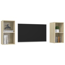 Meubles TV muraux 2 pcs Chêne sonoma Bois d'ingénierie 622692622692