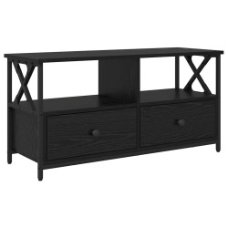 Meuble TV Chêne noir 90 x 33 x 45 cm Bois d'ingénierie et acier 622694622694