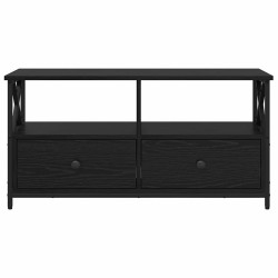 Meuble TV Chêne noir 90 x 33 x 45 cm Bois d'ingénierie et acier 622694622694