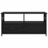 Meuble TV Chêne noir 90 x 33 x 45 cm Bois d'ingénierie et acier 622694622694