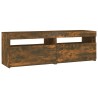 Meuble TV avec lumières LED chêne fumé 120x35x40 cm 622696622696
