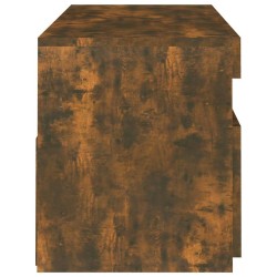 Meuble TV avec lumières LED chêne fumé 120x35x40 cm 622696622696
