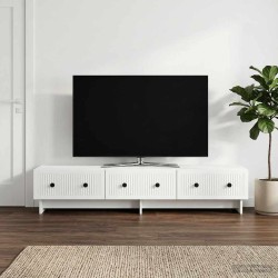 Meuble TV Blanc 147 x 34,5 x 30 cm Bois d'ingénierie 622700622700