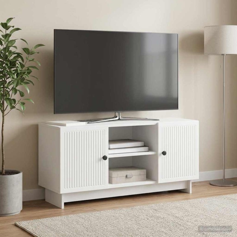 Meuble TV 102 x 34,5 x 50 cm Blanc Bois d'ingénierie 622701622701