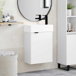Meuble de salle de bain avec robinet Blanc 45,5 x 22,5 x 84 cm 622704622704