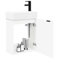 Meuble de salle de bain avec robinet Blanc 45,5 x 22,5 x 84 cm 622704622704