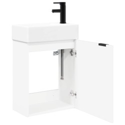 Meuble de salle de bain avec robinet Blanc 45,5 x 22,5 x 84 cm 622704622704