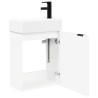 Meuble de salle de bain avec robinet Blanc 45,5 x 22,5 x 84 cm 622704622704