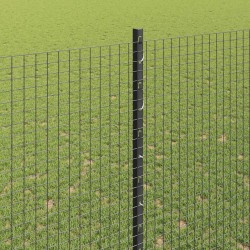 Clôture en fil soudé avec poteaux 25 x 1,5 m Acier galvanisé 622705622705