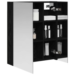 Armoire Miroir de Salle de Bain Chêne noir 60 x 14,5 x 70 cm 622708622708