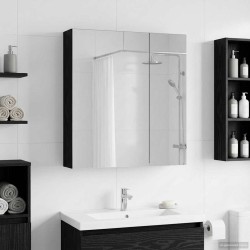 Armoire Miroir de Salle de Bain Chêne noir 60 x 14,5 x 70 cm 622708622708