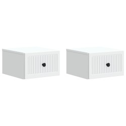 Cabinet de chevet mural 2 pcs Blanc 33 x 34,5 x 20 cm 622713622713
